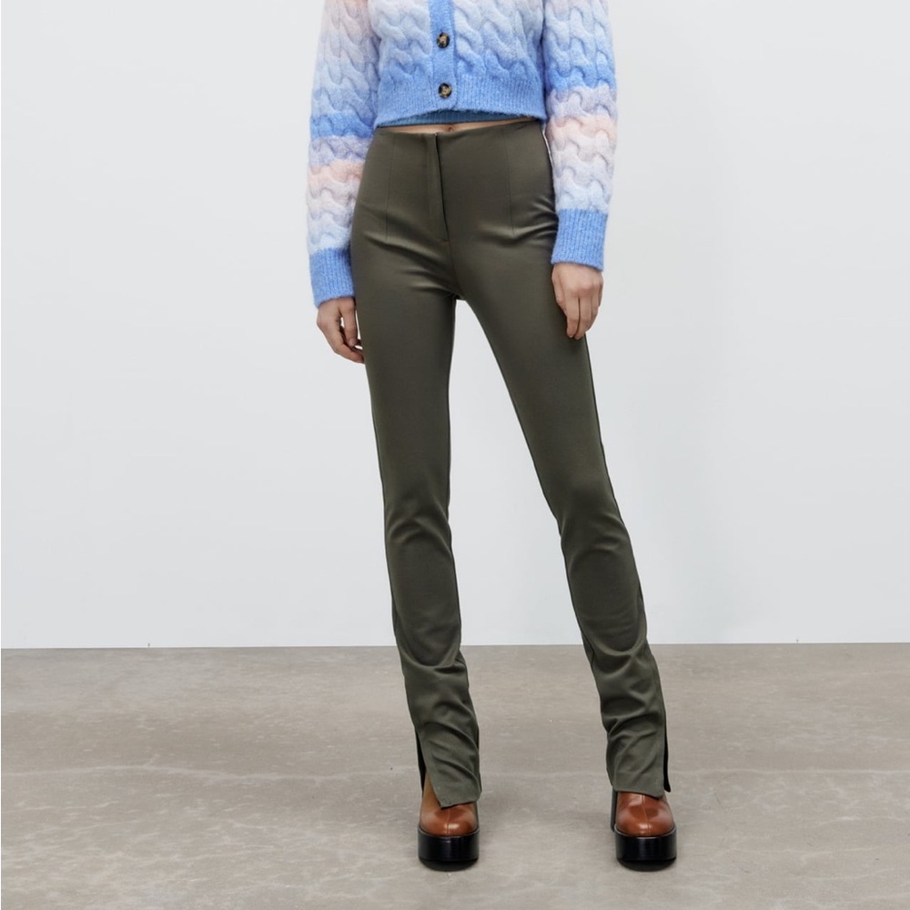 NWT Zara Side Vent Split Hem Pants
